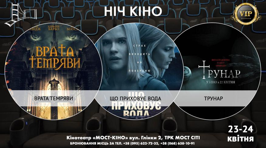 Ніч Кіно "Врата темряви + Що приховує вода + Трунар"