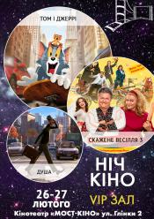 Ніч Кіно "Том і Джеррі + Скажене весілля 3 + Душа"