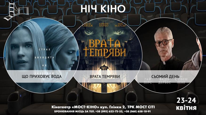 Ніч Кіно "Що приховує вода + Врата темряви + Сьомий день"