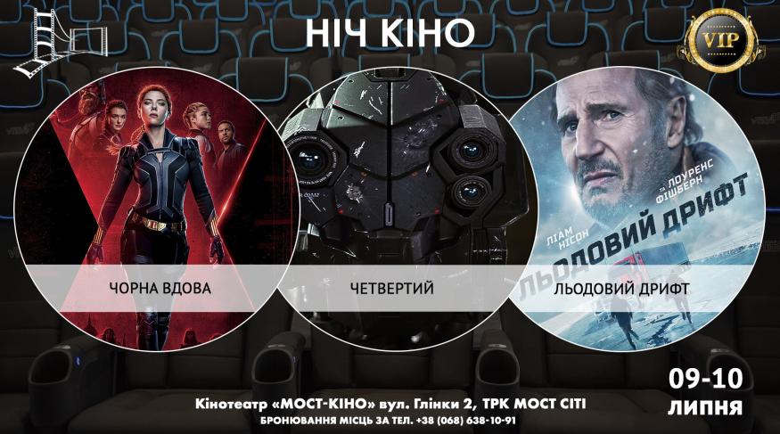Ніч Кіно "Чорна вдова + Четвертий + Льодовий дрифт"